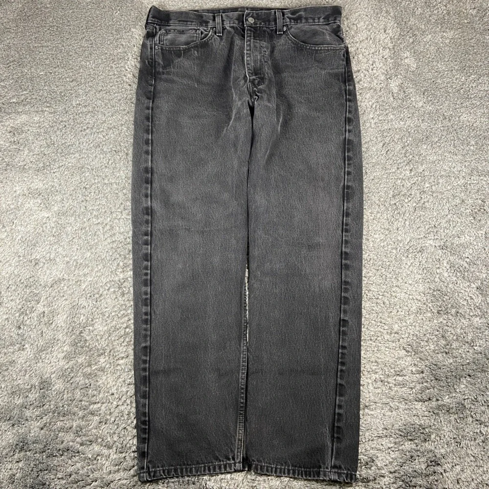 Levi's‎ 505 Jeans Mens 38x34 Black Denim Regular Fit Straight Leg Cotton Pants